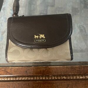 Two toned Brown Coach wallet